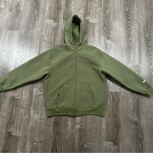 Supreme x Gore-Tex Windstopper Full Zip hooded Sweater Jacket Olive Green XL